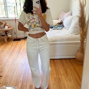 BDG White high rise flare cowboy jeans size 26